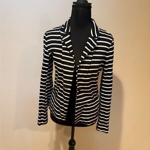 a new day Black and White Striped Blazer